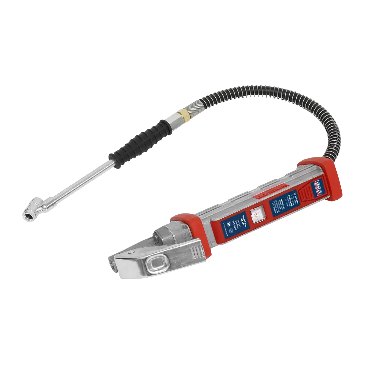 Sealey - SA371 - Tyre Inflator with 0.5m Hose & Twin Push-On Connector