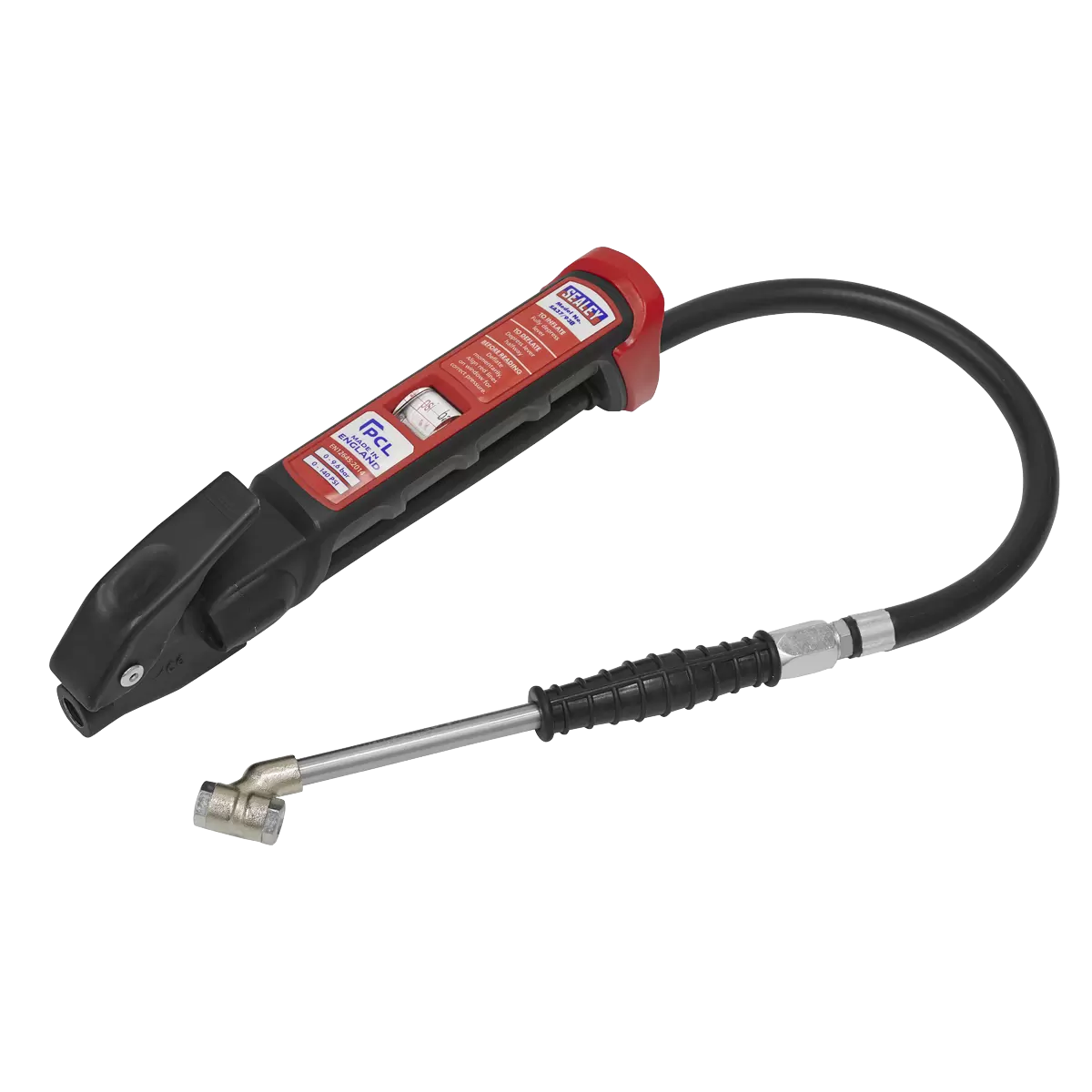 Sealey - SA37/93B - PCL Anodised Tyre Inflator with Twin Push-On Connector