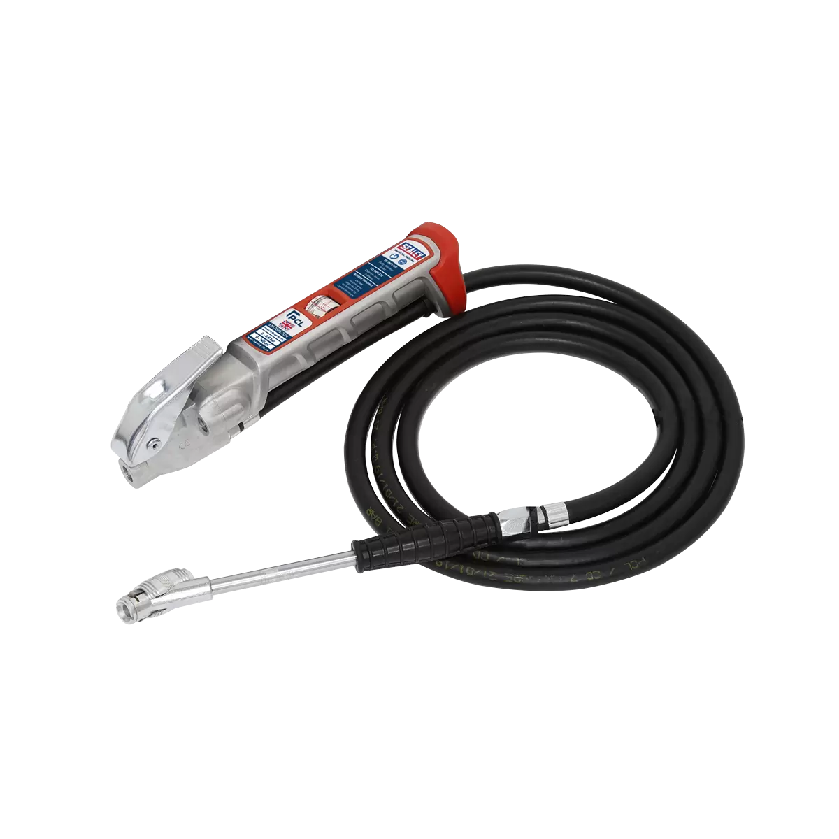 Sealey - SA37/95 - PCL Tyre Inflator with 2.5m Hose & Twin Clip-On Connector