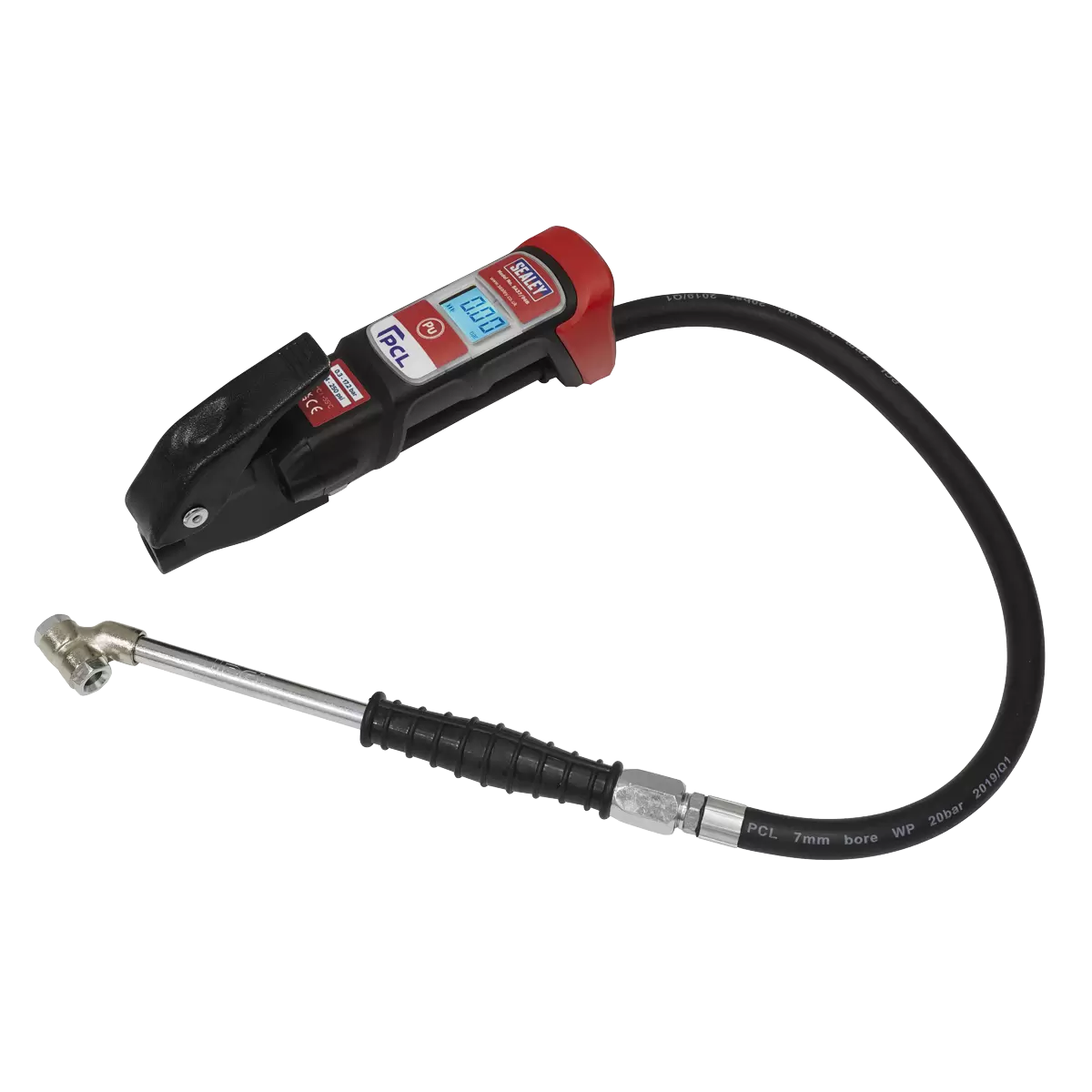 Sealey - SA37/96B - PCL Anodised Digital Tyre Inflator with Twin Push-On Connector