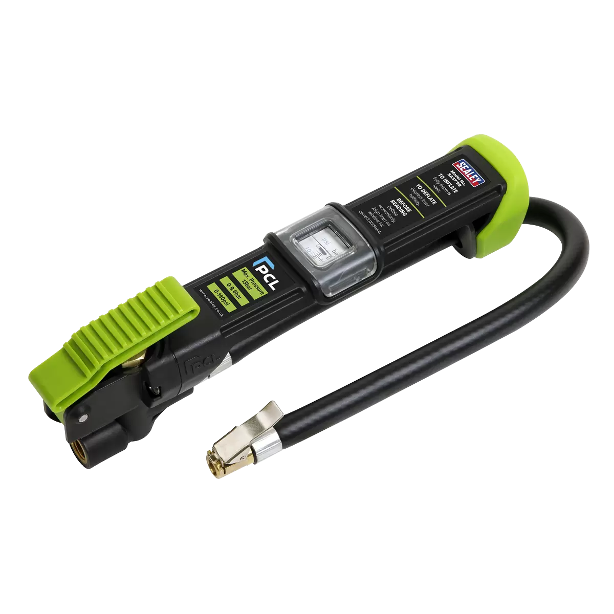Sealey - SA37/98 - PCL Airlite Eco Tyre Inflator with Clip-On Connector