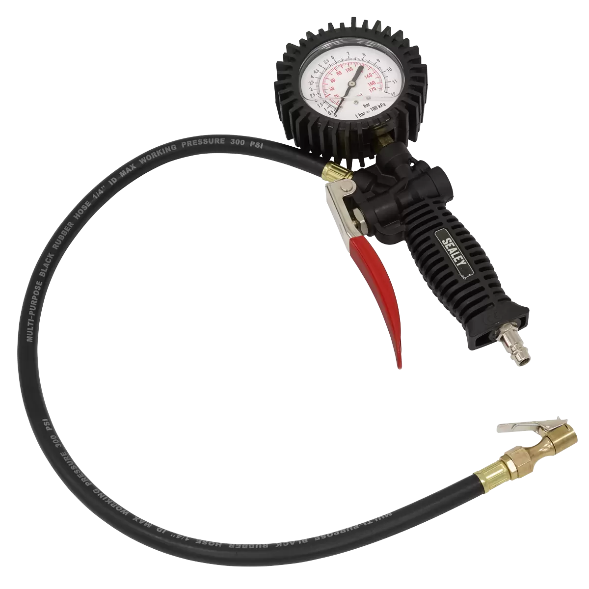 Sealey - SA9304 - Tyre Inflator with Clip-On Connector