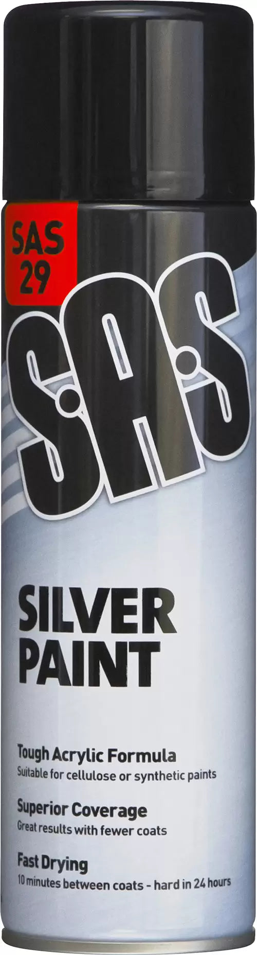 Workshop Warehouse SAS29 S·A·S Silver Paint 500ml