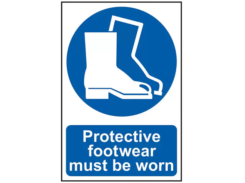 Scan - SCA0016 - Protective Footwear Must Be Worn - PVC Sign 200 x 300mm