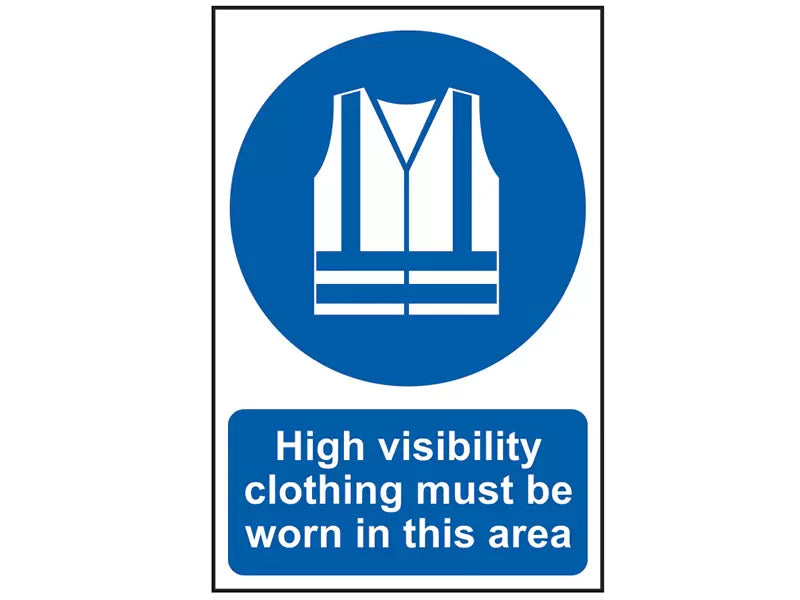 Scan - SCA0022 - High Visibility Jackets Must Be Worn In This Area - PVC Sign 200 x 300mm
