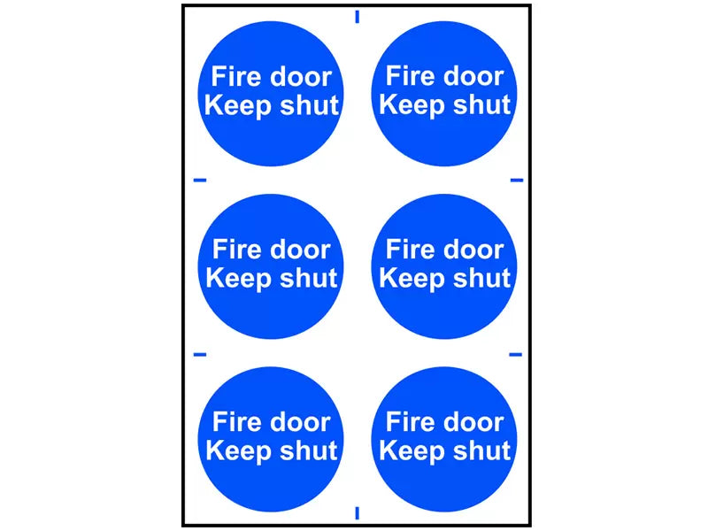 Scan - SCA0151 - Fire Door Keep Shut - 6 PVC Signs 100 x 100mm