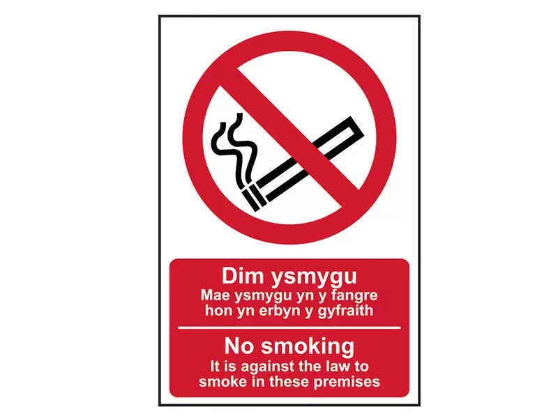 Scan - SCA0578 - No Smoking Welsh / English - PVC Sign 200 x 300mm