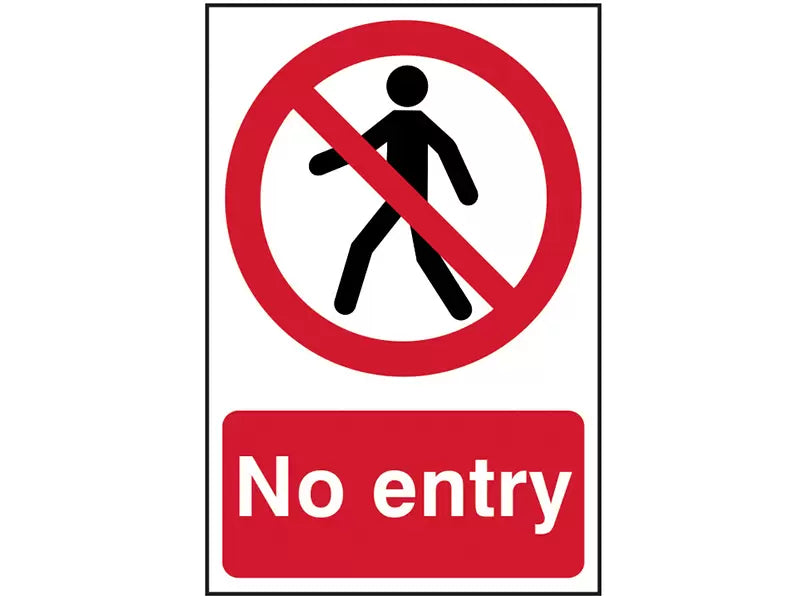 Scan - SCA0600 - No Entry - PVC Sign 200 x 300mm