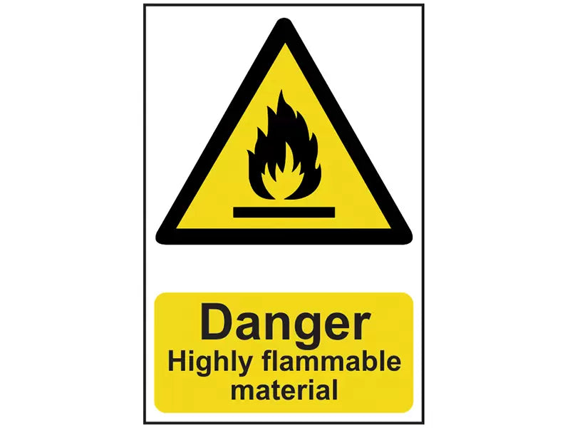 Scan - SCA0901 - Danger Highly Flammable Material - PVC Sign 200 x 300mm