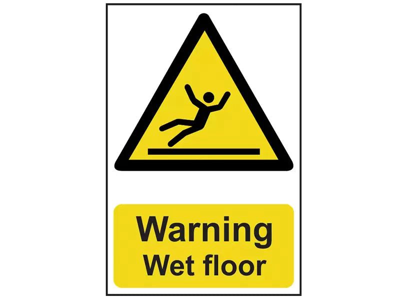 Scan - SCA1107 - Warning Wet Floor - PVC Sign 200 x 300mm