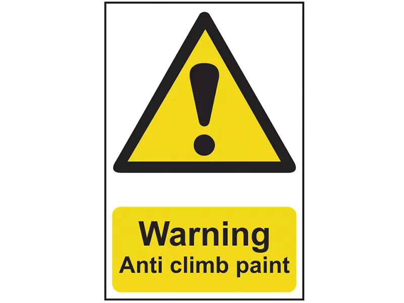 Scan - SCA1113 - Warning Anti Climb Paint - PVC Sign 200 x 300mm