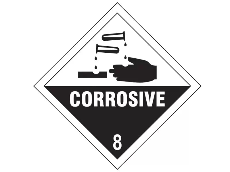 Scan - SCA13751 - Corrosive 8 - Self Adhesive Vinyl Sign 100 x 100mm
