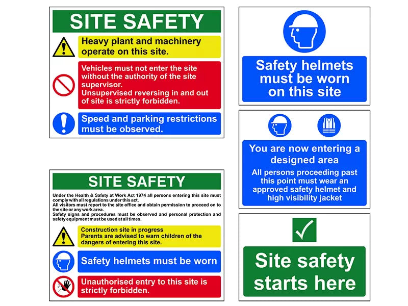 Scan - SCA13974 - PVC Construction Site Pack (5 signs)