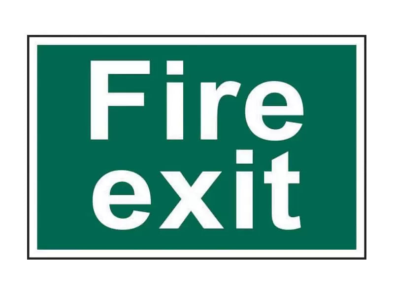 Scan - SCA1502 - Fire Exit Text Only - PVC Sign 300 x 200mm