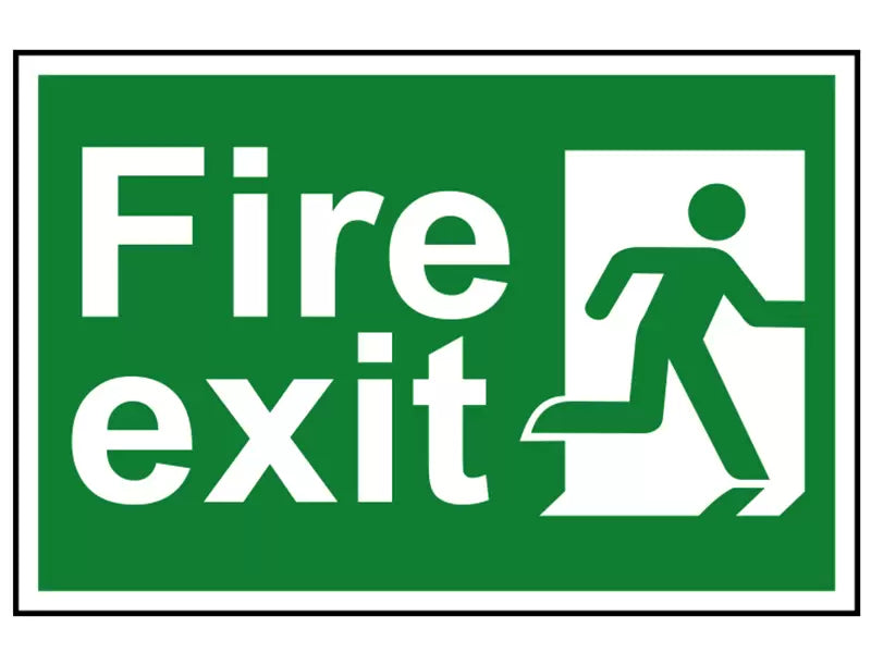 Scan - SCA1507 - Fire Exit Man Running Right - PVC Sign 300 x 200mm
