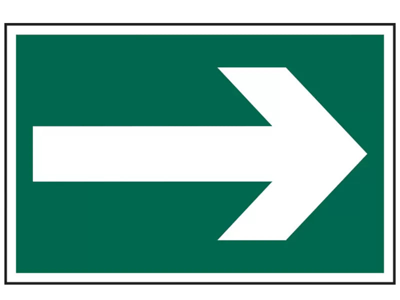 Scan - SCA1521 - Arrow Symbol - PVC Sign 300 x 200mm