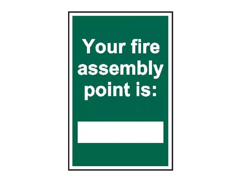 Scan - SCA1526 - Your Fire Assembly Point is - PVC Sign 200 x 300mm