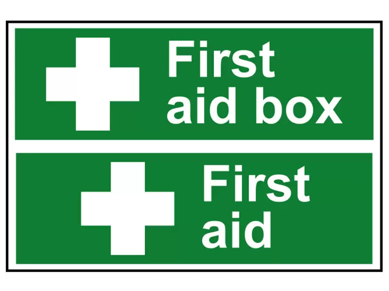 Scan - SCA1553 - First Aid Box / First Aid - PVC Signs 300 x 100mm