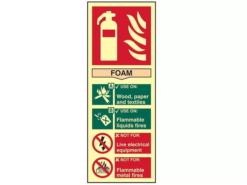 Scan - SCA1591 - Fire Extinguisher Composite Foam - Photoluminescent 75 x 200mm