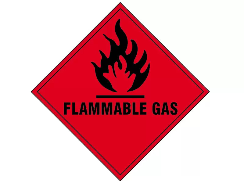 Scan - SCA1852S - Flammable Gas - Self Adhesive Vinyl Sign 100 x 100mm