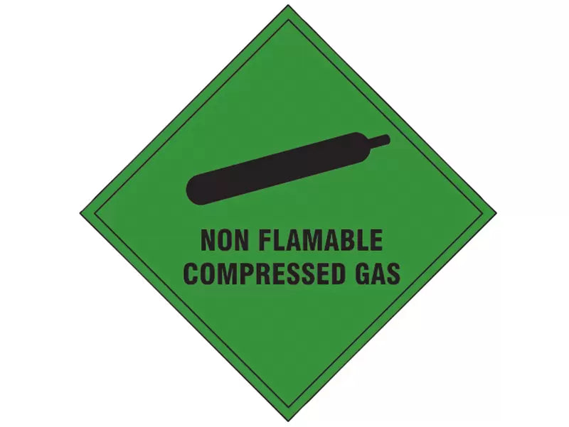 Scan - SCA1870S - Non Flammable Compressed Gas - Self Adhesive Vinyl Sign 100 x 100mm