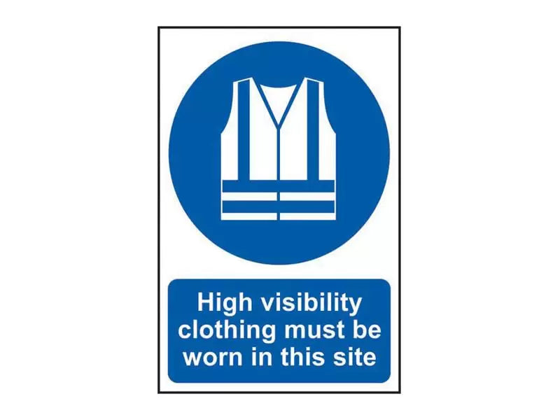Scan - SCA4007 - High Visibility Jackets Must Be Worn In This Site - PVC Sign 200 x 300mm