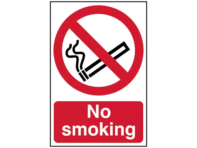 Scan - SCA4050 - No Smoking - PVC Sign 400 x 600mm