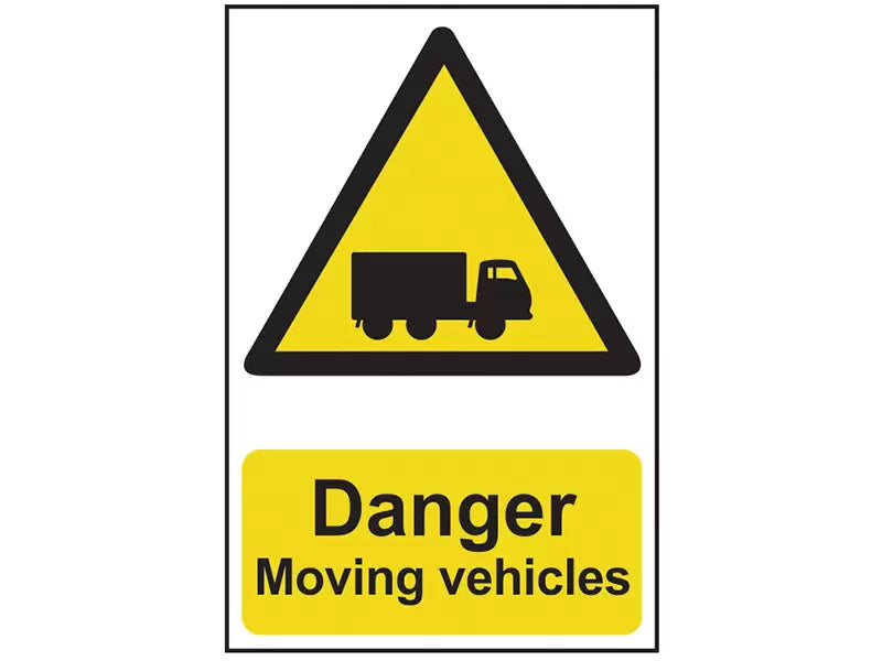 Scan - SCA4100 - Danger Moving Vehicles - PVC Sign 400 x 600mm
