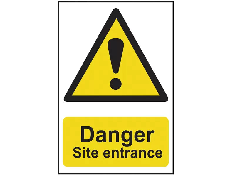 Scan - SCA4102 - Danger Site Entrance - PVC Sign 400 x 600mm