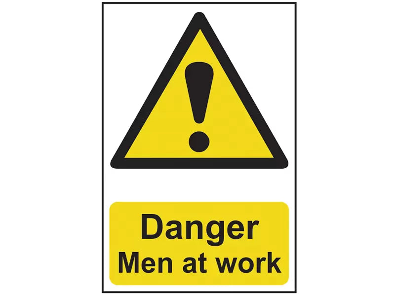Scan - SCA4104 - Danger Men At Work - PVC Sign 400 x 600mm