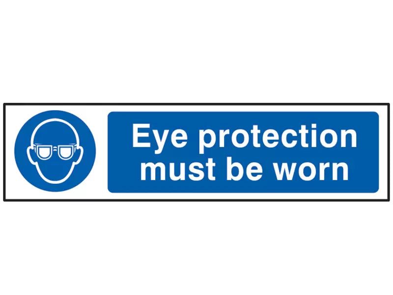 Scan - SCA5001 - Eye Protection Must Be Worn - PVC Sign 200 x 50mm