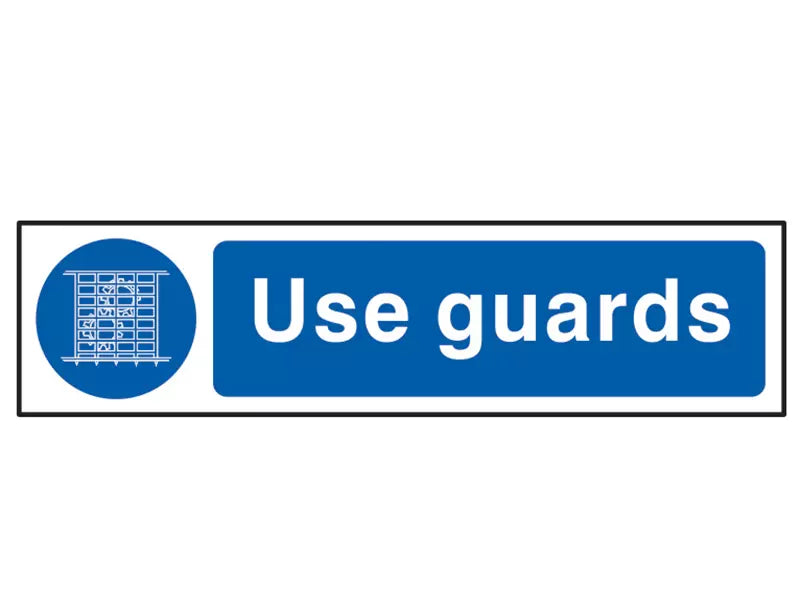 Scan - SCA5003 - Use Guards - PVC Sign 200 x 50mm