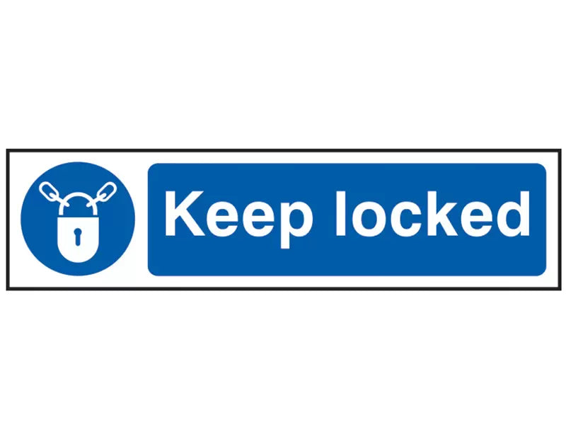 Scan - SCA5011 - Keep Locked - PVC Sign 200 x 50mm