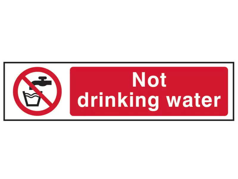 Scan - SCA5051 - Not Drinking Water - PVC Sign 200 x 50mm