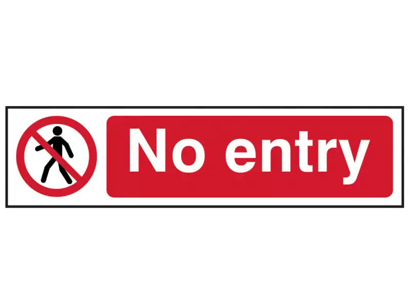 Scan - SCA5052 - No Entry - PVC Sign 200 x 50mm