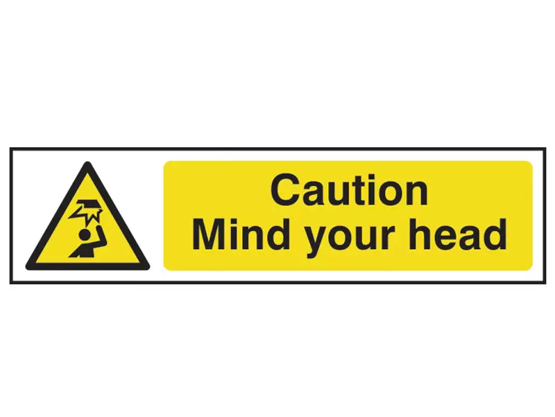 Scan - SCA5110 - Caution Mind Your Head - PVC Sign 200 x 50mm