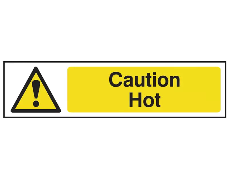 Scan - SCA5115 - Caution Hot - PVC Sign 200 x 50mm