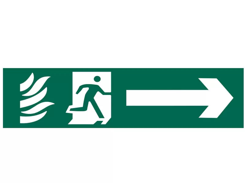 Scan - SCA5200 - Running Man Arrow Right - PVC Sign 200 x 50mm