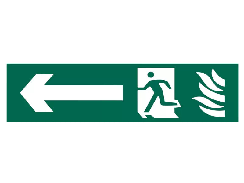 Scan - SCA5201 - Running Man Arrow Left - PVC Sign 200 x 50mm