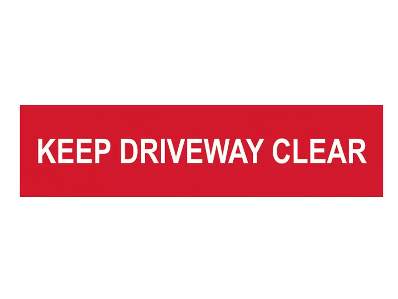 Scan - SCA5252 - Keep Driveway Clear - PVC Sign 200 x 50mm