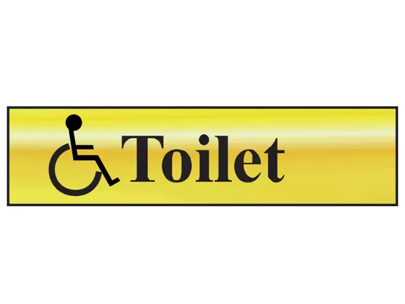 Scan - SCA6004 - Disabled Toilet - Polished Brass Effect 200 x 50mm