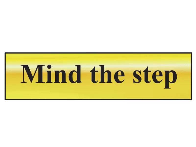 Scan - SCA6029 - Mind The Step - Polished Brass Effect 200 x 50mm