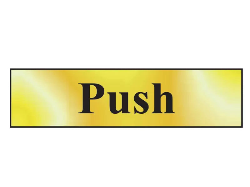 Scan - SCA6031 - Push - Polished Brass Effect 200 x 50mm
