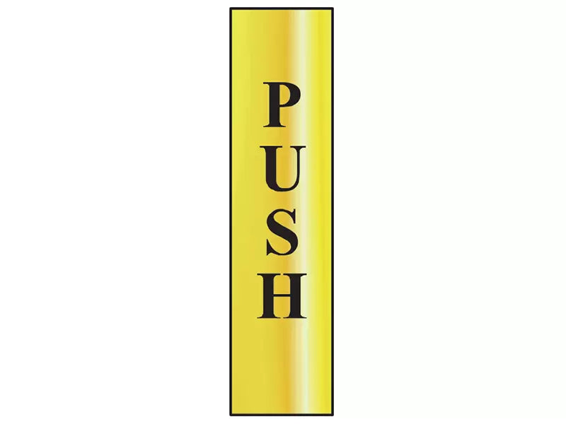 Scan - SCA6032 - Push Vertical - Polished Brass Effect 50 x 200mm