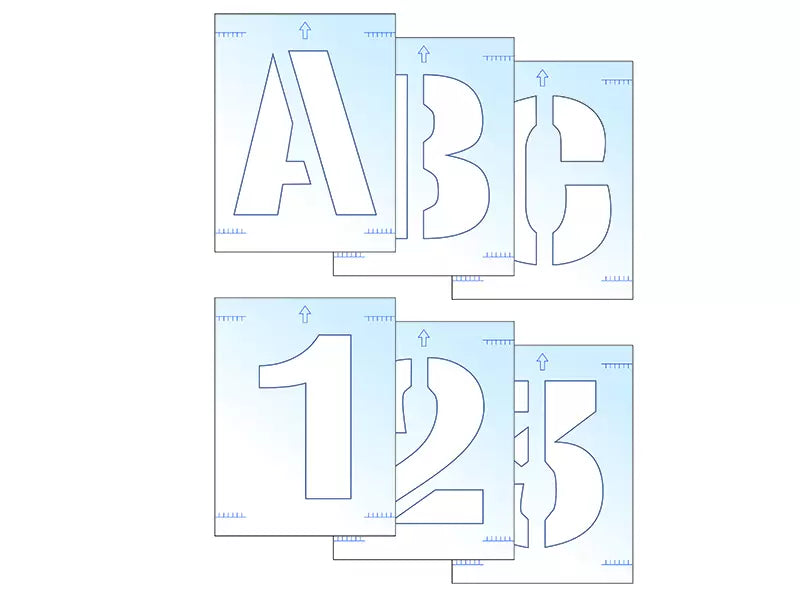 Scan - SCA9406 - Letter & Number Stencil Kit 100mm