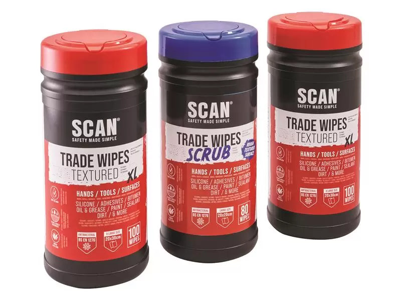 Scan - SCACWTS3P - Trade and Scrub Wipe Triple Pack