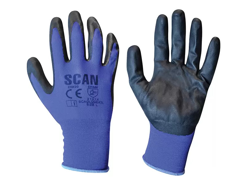 Scan - SCAGLODEXTL - Max - Dexterity Nitrile Gloves - L (Size 9)