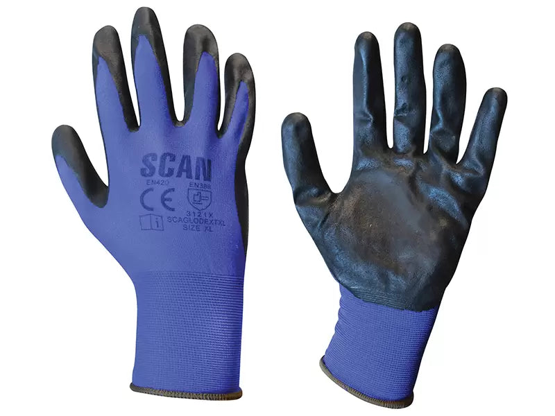 Scan - SCAGLODEXTXL - Max - Dexterity Nitrile Gloves - XL (Size 10)