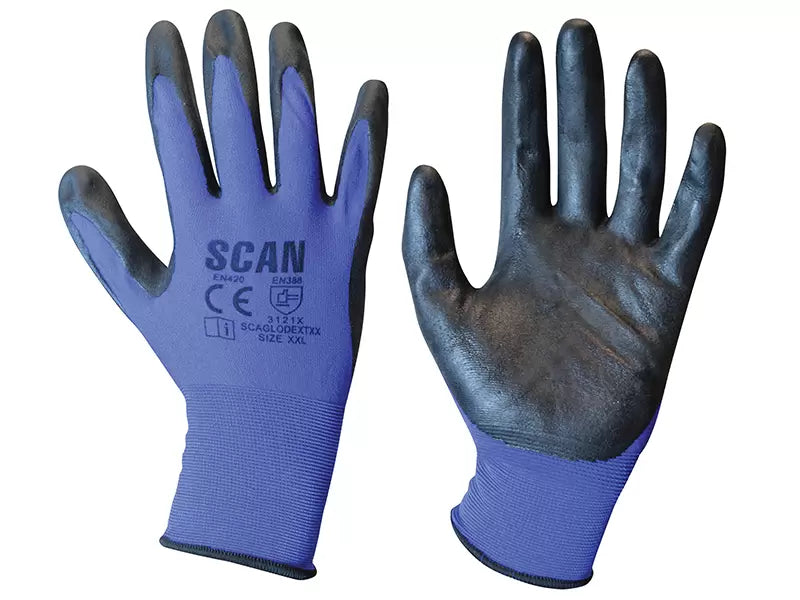 Scan - SCAGLODEXTXX - Max - Dexterity Nitrile Gloves - XXL (Size 11)