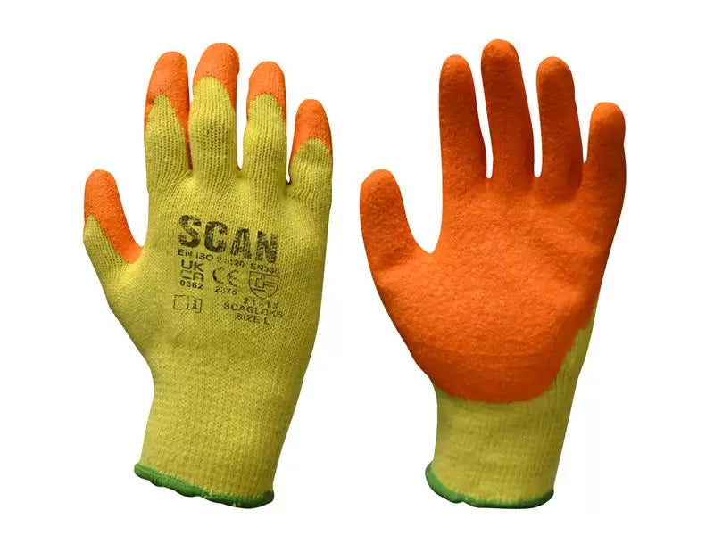 Scan - SCAGLOKS - Knitshell Latex Palm Gloves - L (Size 9)